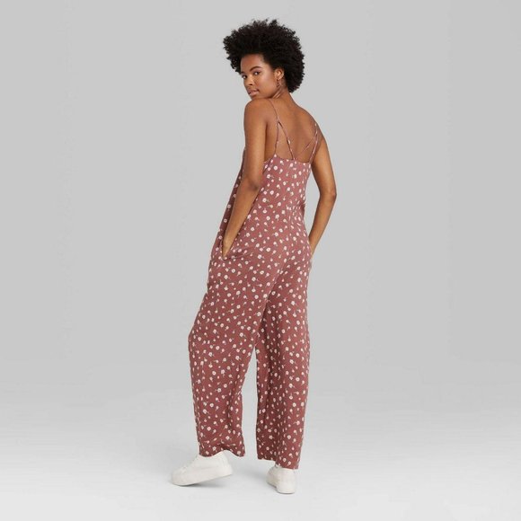 NWT Wild Fable Waistless Jumpsuit Large Cinnamon - Picture 2 of 7